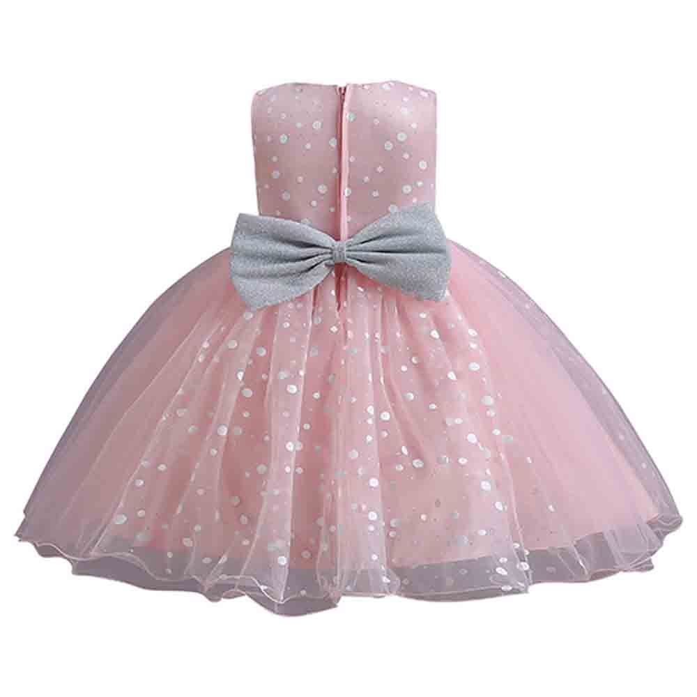 Sugar Rush - Polka Dot Sleeveless Party Dress - Pink