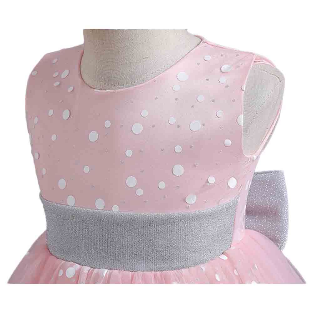 Sugar Rush - Polka Dot Sleeveless Party Dress - Pink