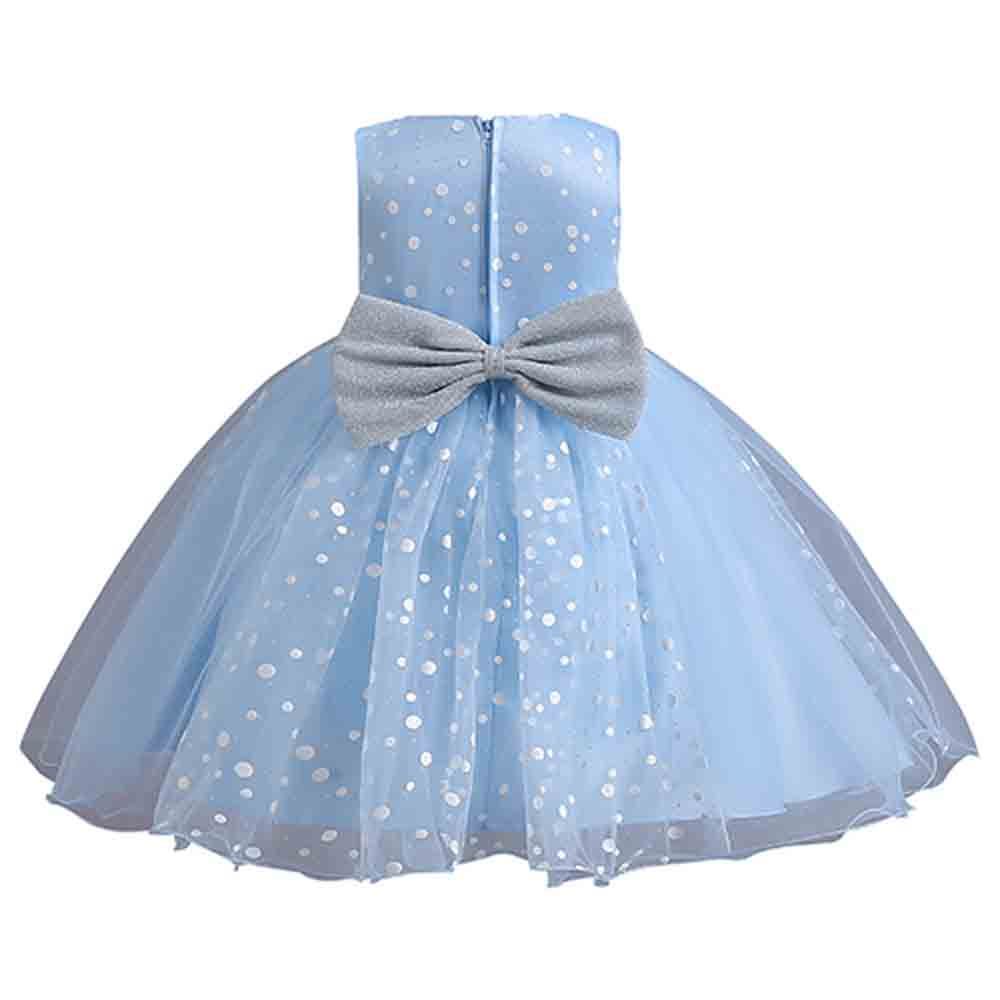 Sugar Rush - Polka Dot Regular Sleeveless Party Dress - Blue