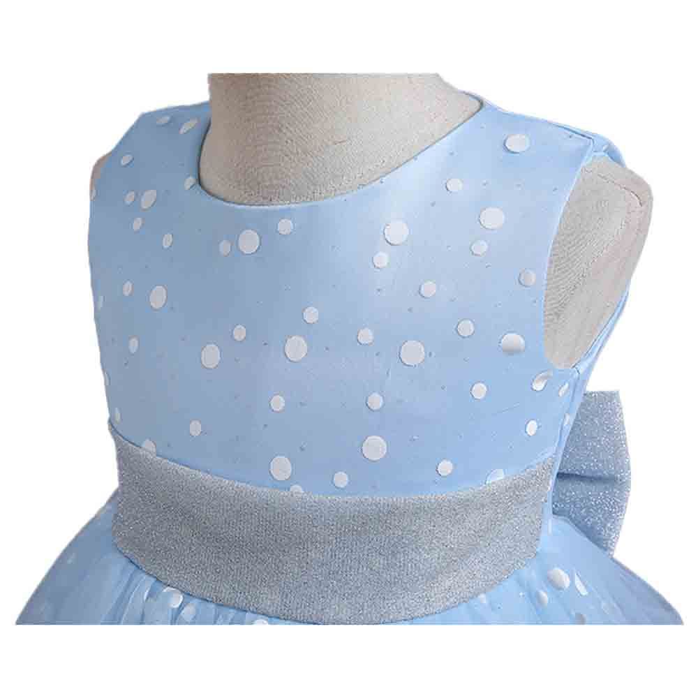 Sugar Rush - Polka Dot Regular Sleeveless Party Dress - Blue