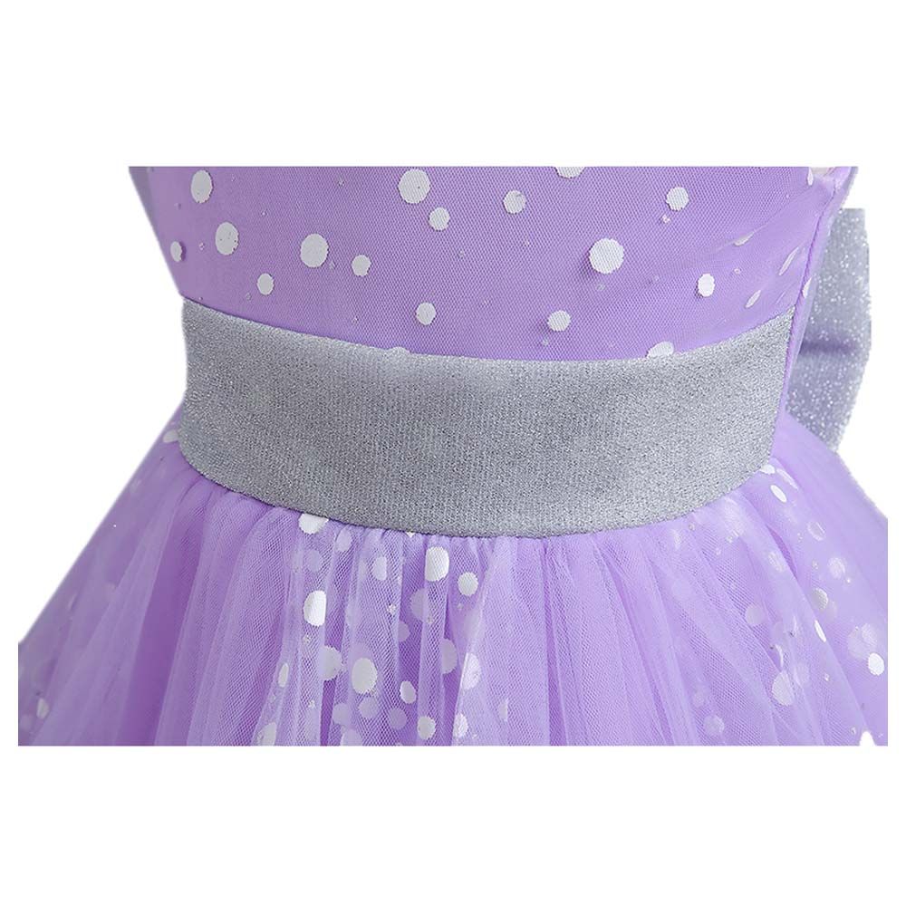 Sugar Rush - Polka Dot Sleeveless Party Dress - Purple