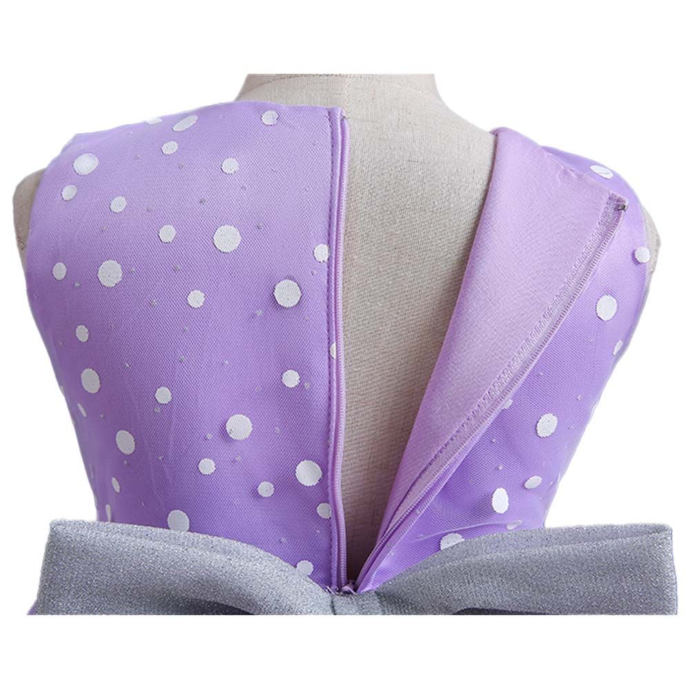 Sugar Rush - Polka Dot Sleeveless Party Dress - Purple