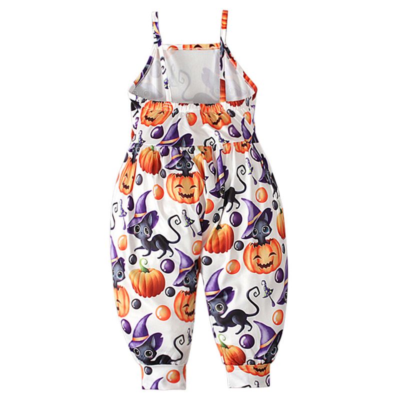 Sugar Rush - Halloween Square-Neck Sleeveless Jumpsuit