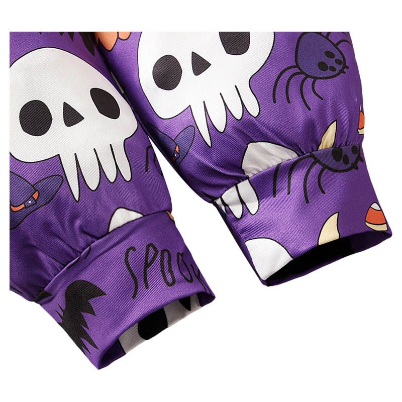 Sugar Rush - Girls Halloween Square-Neck Jumpsuit - Purple