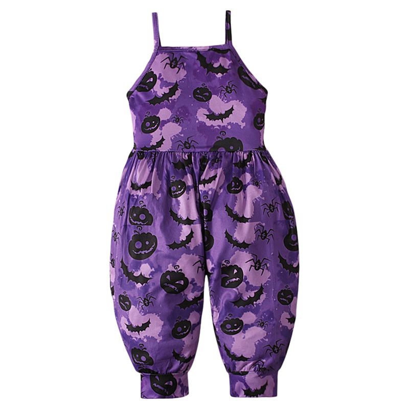 Sugar Rush - Halloween Square-Neck Sleeveless Jumpsuit - Purple