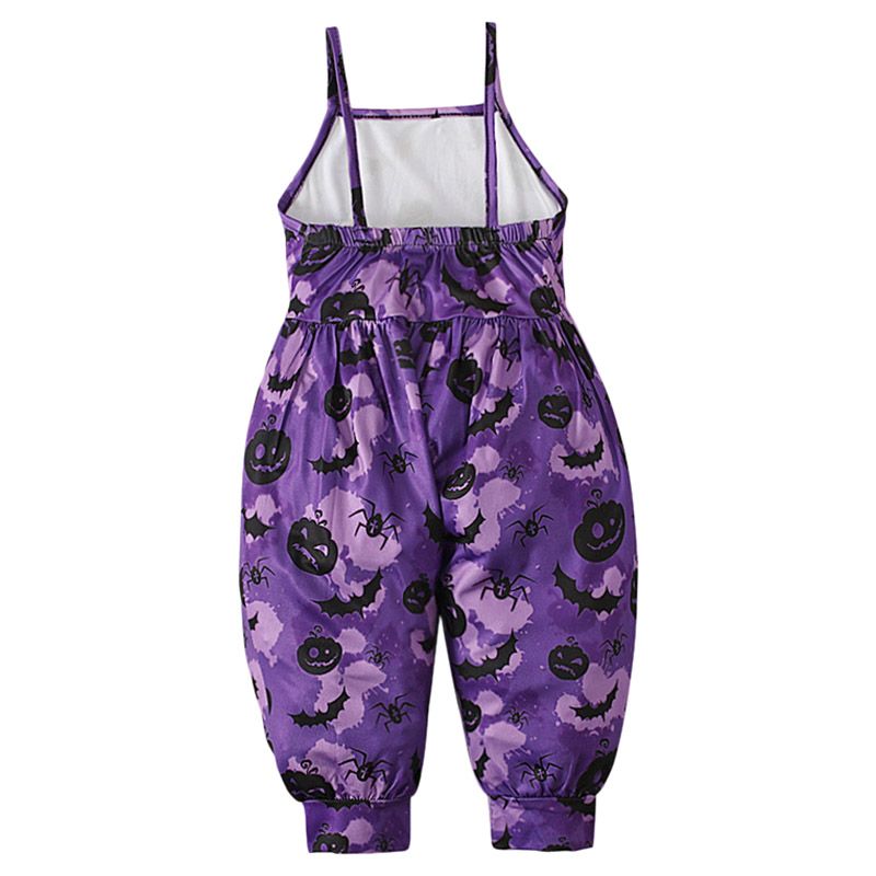 Sugar Rush - Halloween Square-Neck Sleeveless Jumpsuit - Purple