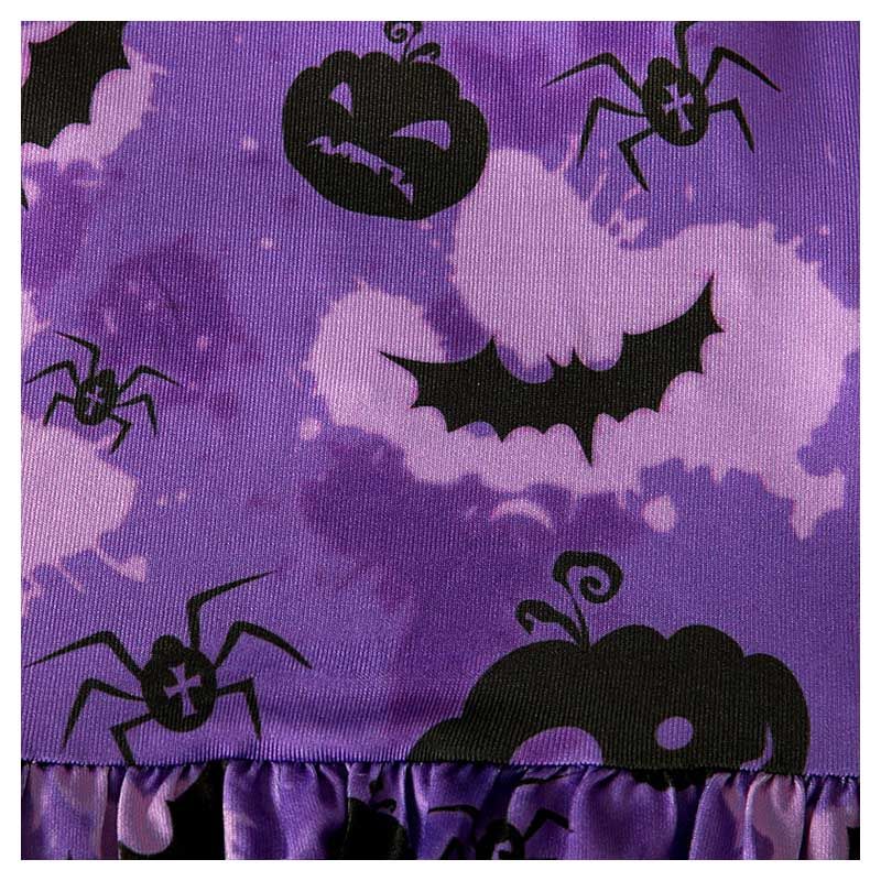 Sugar Rush - Halloween Square-Neck Sleeveless Jumpsuit - Purple