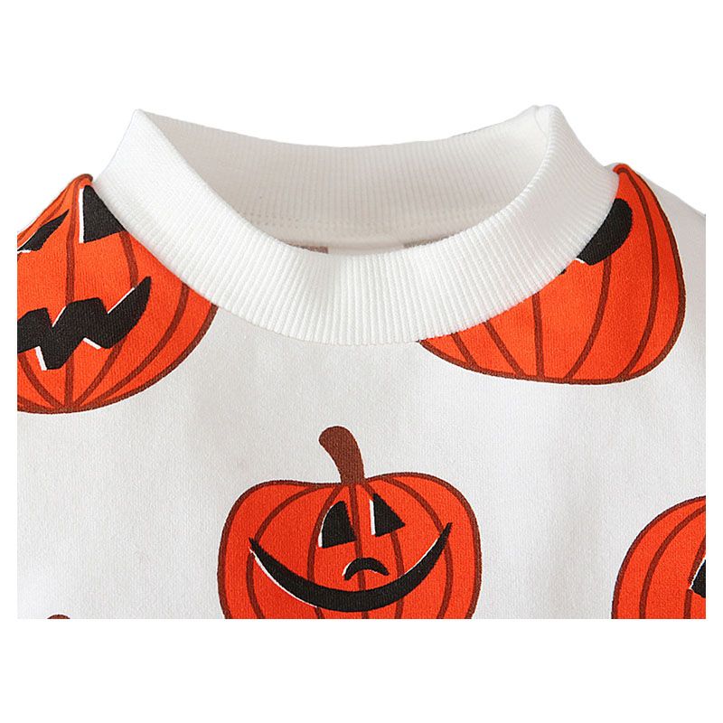 Sugar Rush - Halloween Print Full Sleeves Sweatshirt - Orange