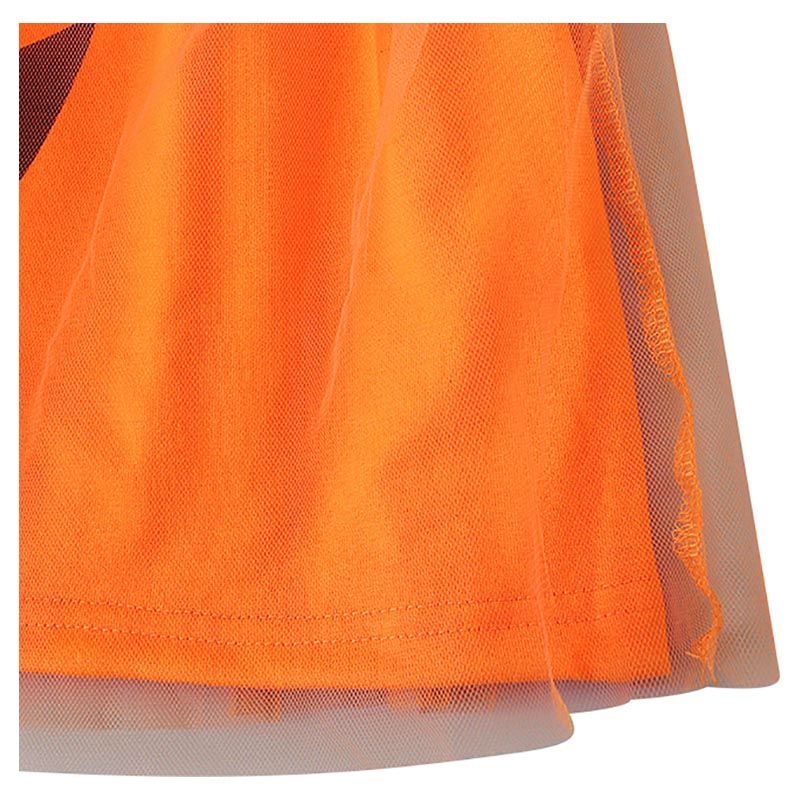 Sugar Rush - Halloween Square-Neck Sleeveless Dress - Orange