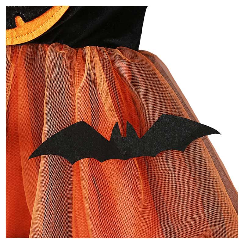 Sugar Rush - Halloween Full Sleeves Dress - Black/Orange