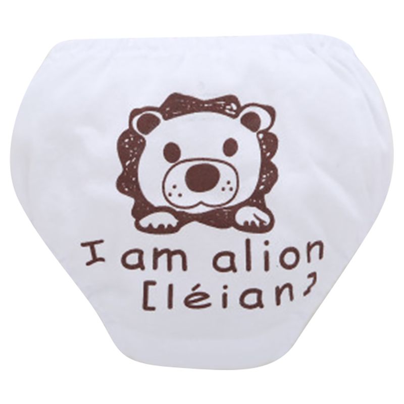 Super Cute - Girls I Am A Lion Printed Innerwear - White