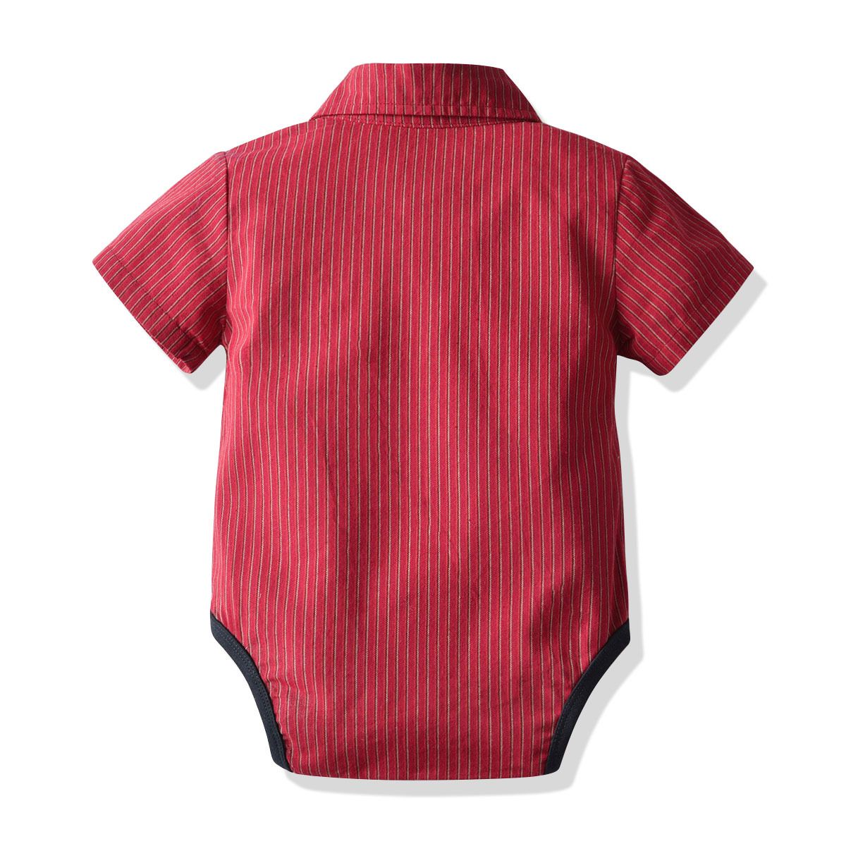 Sugar Rush - Stripe Regular Shirt Bodysuit - Red