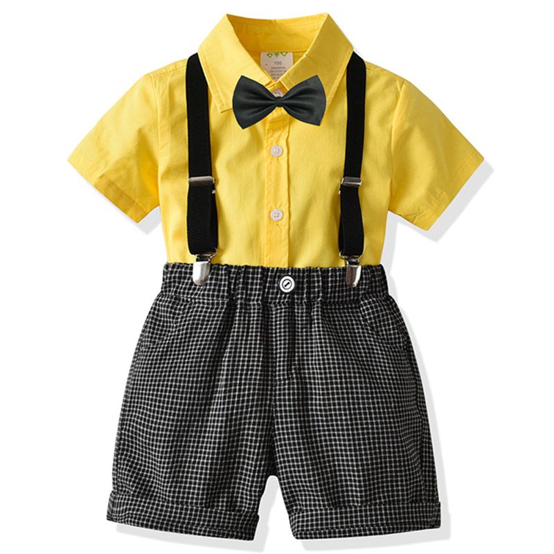 Sugar Rush - 4pc Set Checked Regular Classic Combo - Yellow