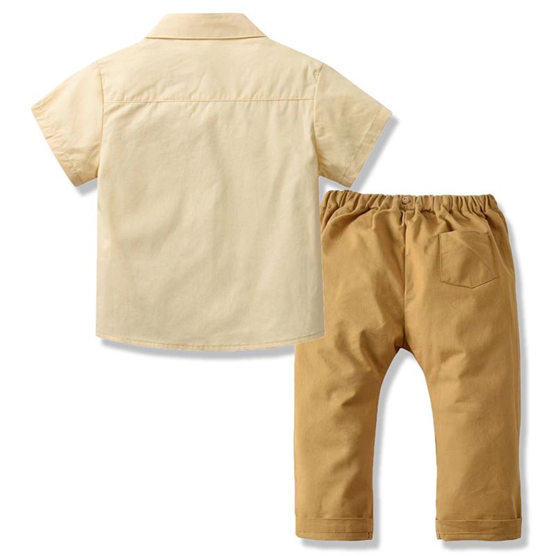 Sugar Rush - 2pc-set - Striped Classic Shirt & Pants - Yellow