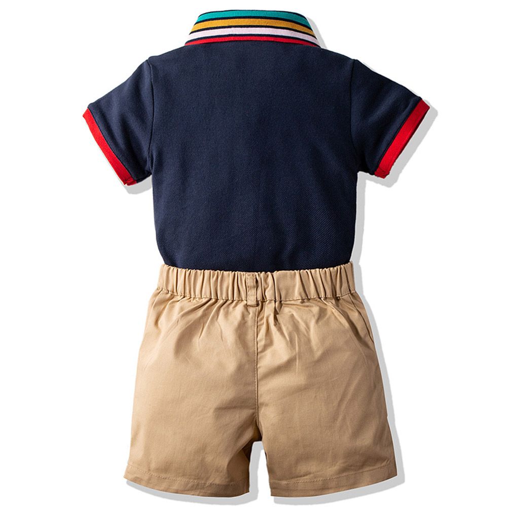 Sugar Rush - 2pc-Set - Short Sleeves T-Shirt & Shorts - Navy