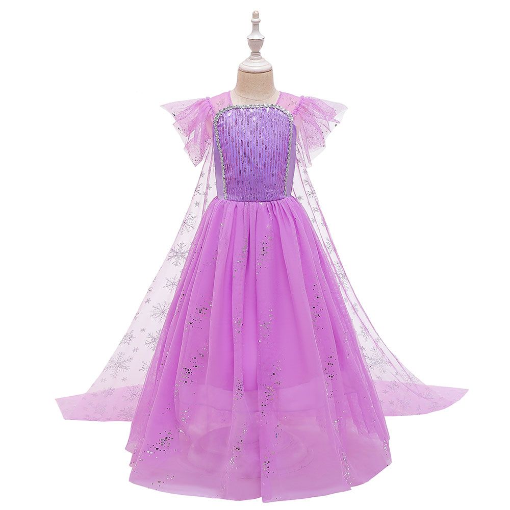 Sugar Rush Embellished Round Neck Sleeveless Dress - Purple