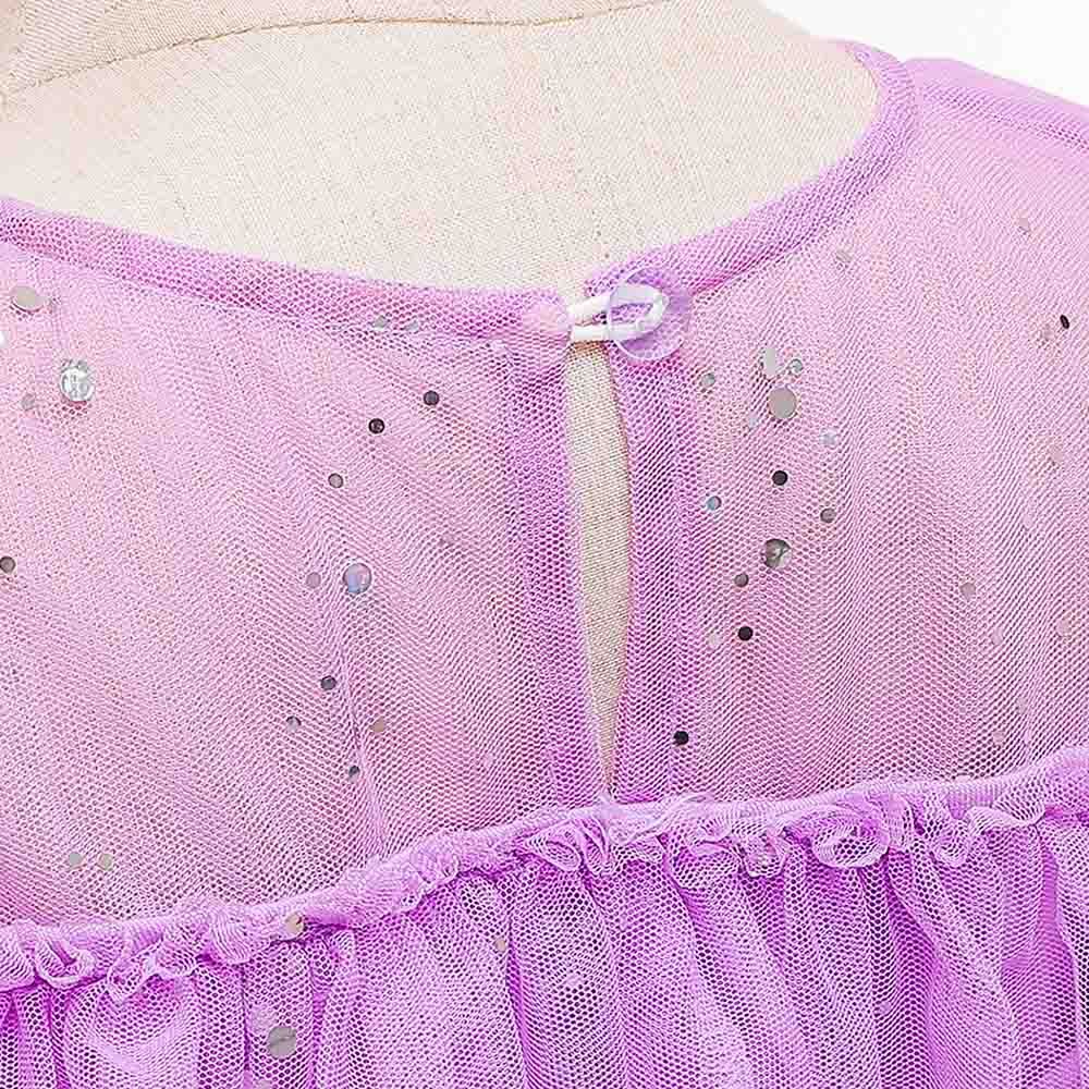 Sugar Rush Embellished Round Neck Sleeveless Dress - Purple