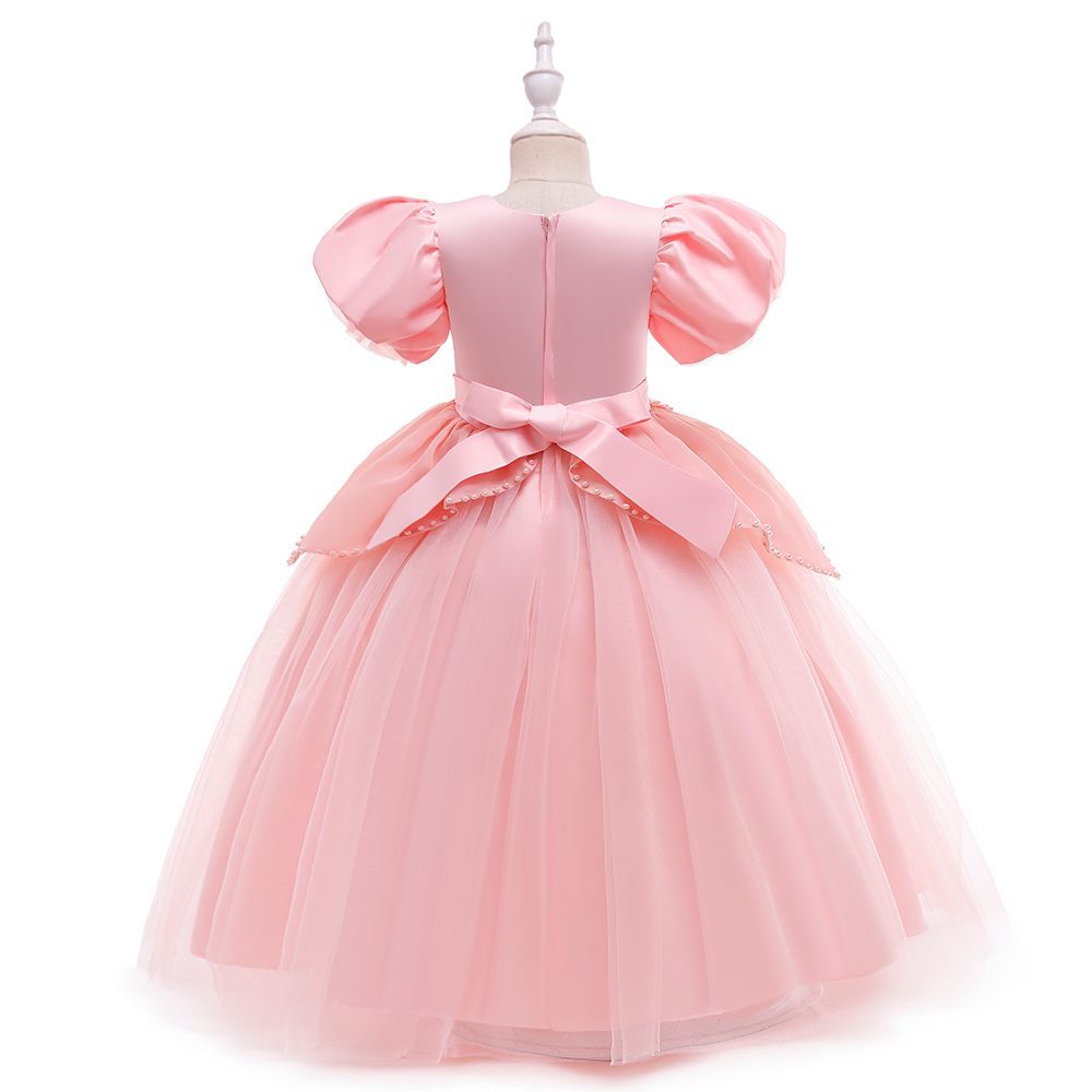 SUGAR RUSH - Embellished Short Sleeves Party Dress - Pink