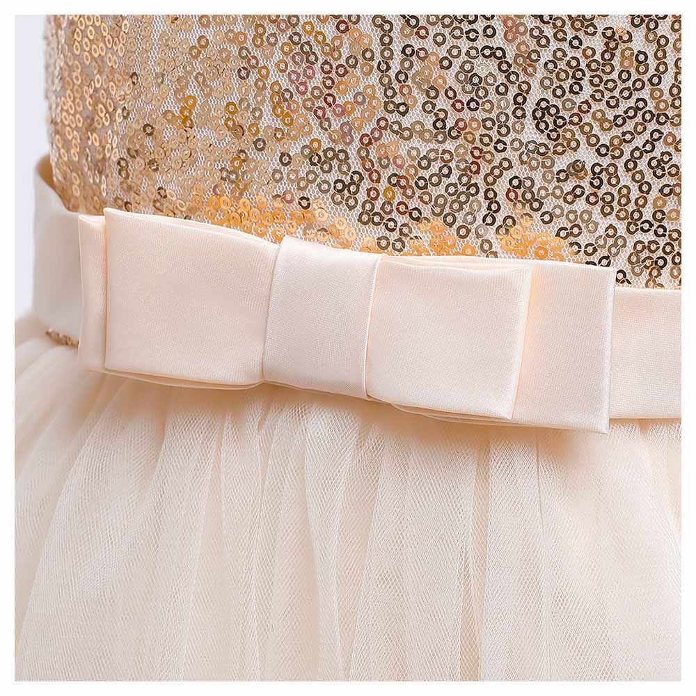 Sugar Rush - Laced Sleeveless Party Dress - Champagne