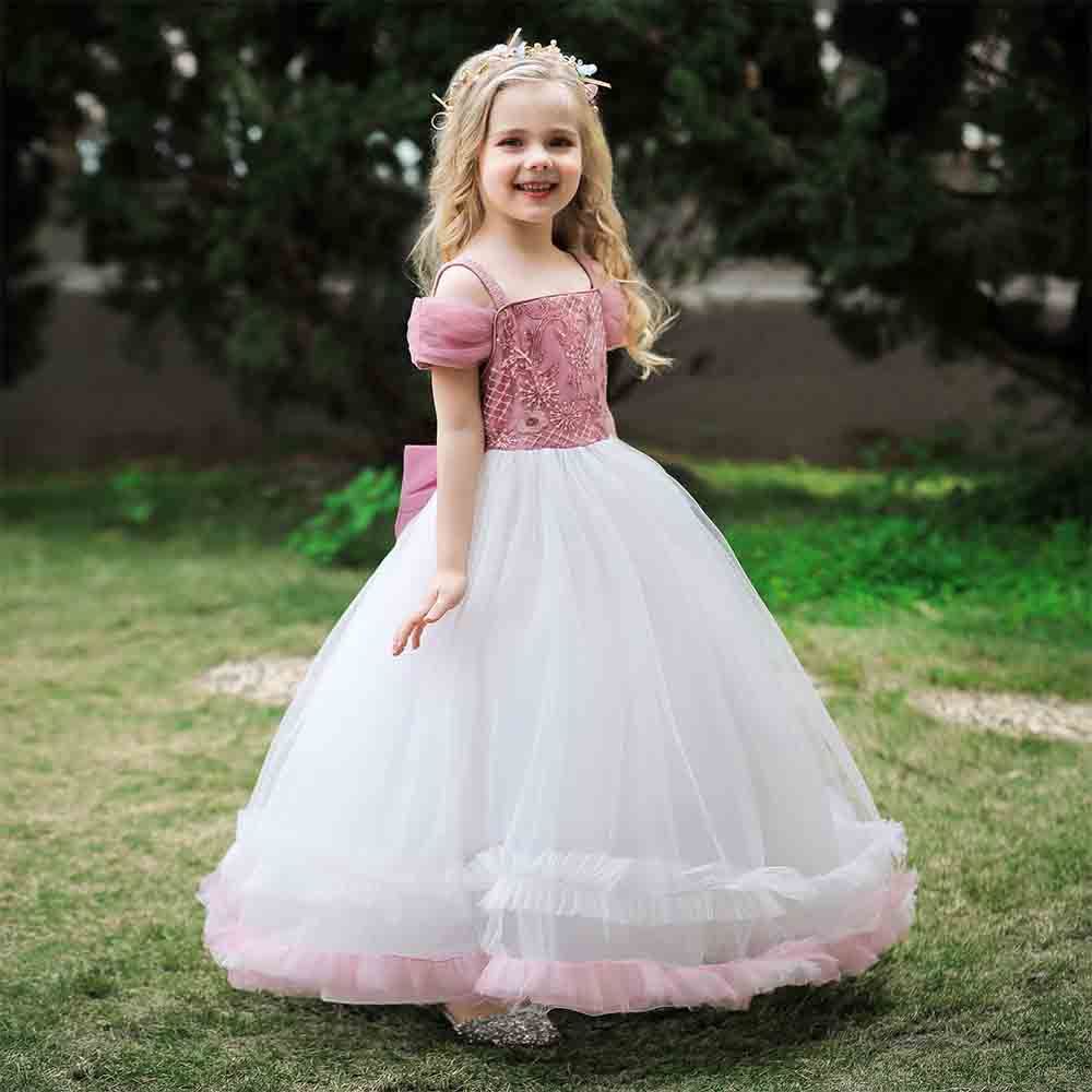 Sugar Rush - Laced Regular Short Sleeves Party Dress - Pink