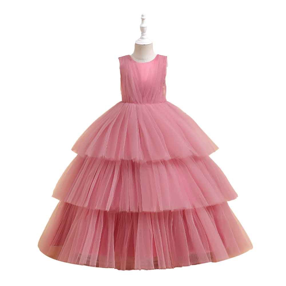 Sugar Rush - Solid Fit & Flare Sleeveless Party Gown - Pink