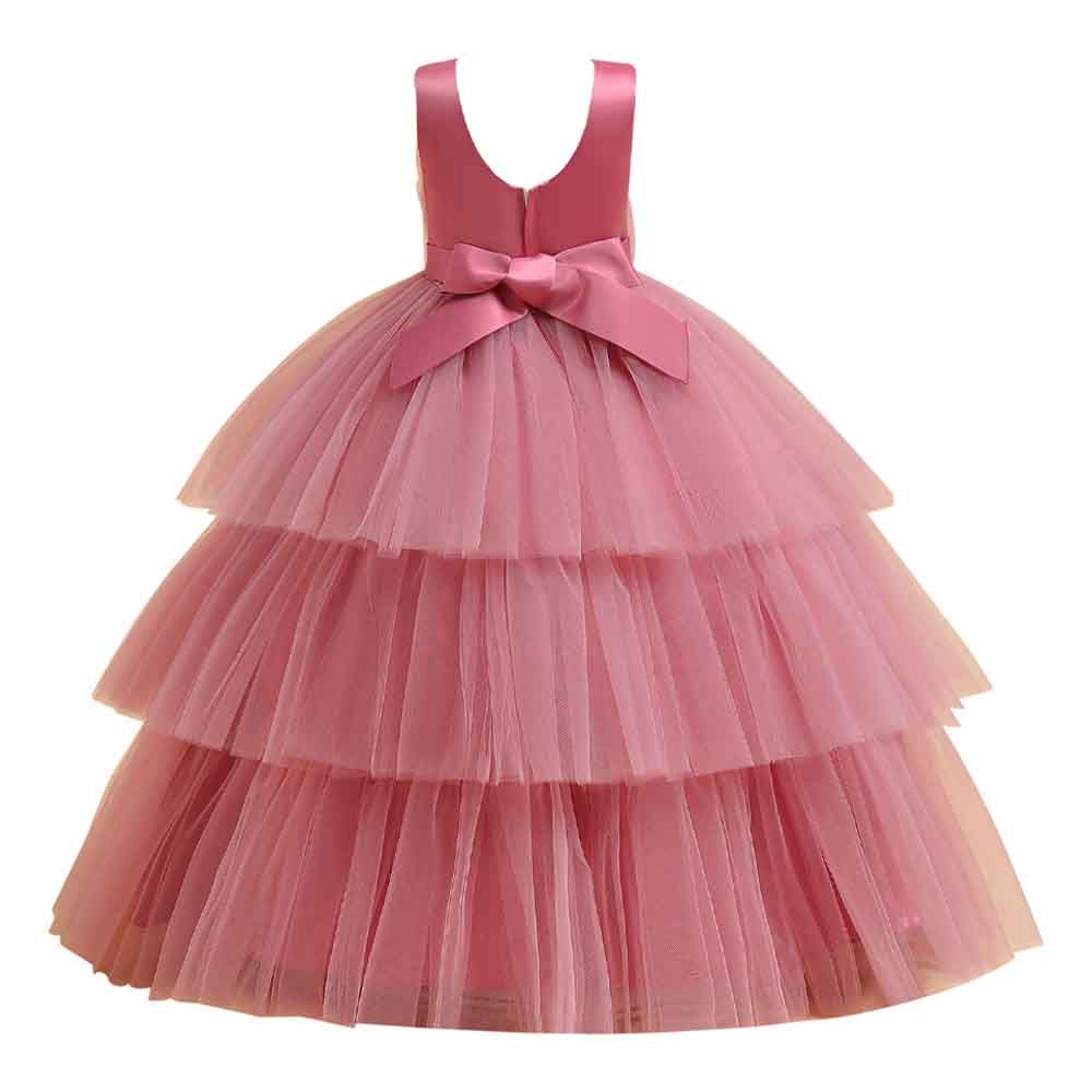 Sugar Rush - Solid Fit & Flare Sleeveless Party Gown - Pink