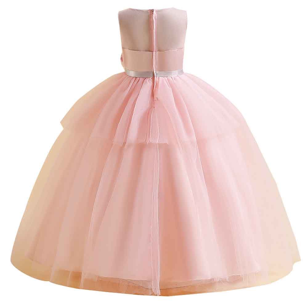 Sugar Rush - Appliqued Regular Sleeveless Party Dress - Pink