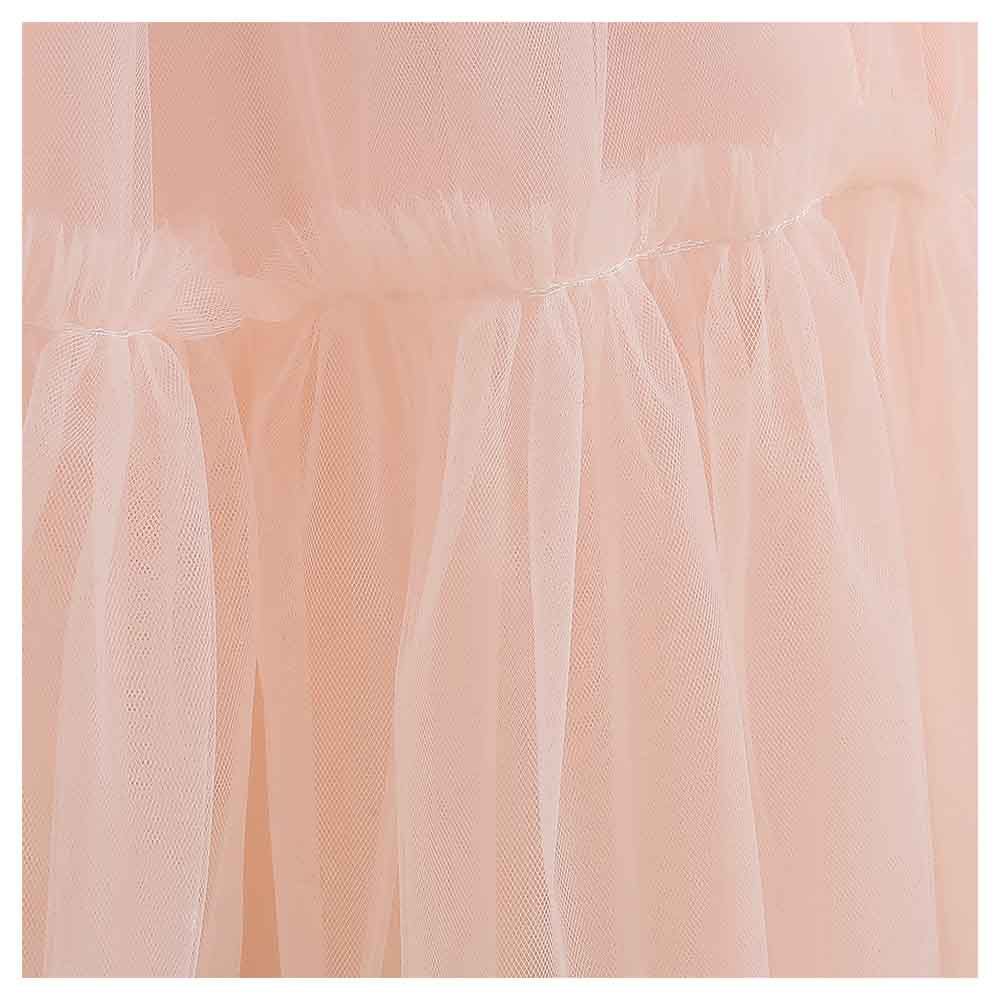 Sugar Rush - Laced Sleeveless Party Dress - Pink