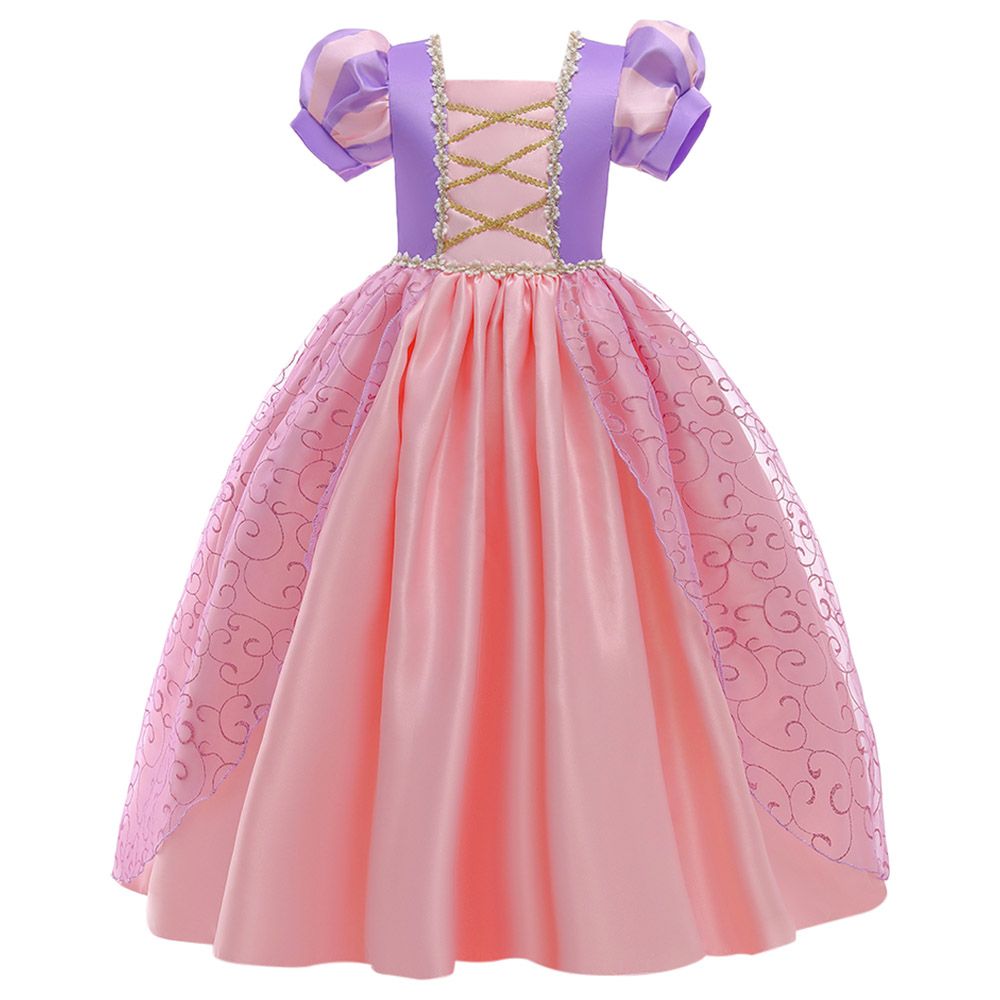 Sugar Rush - Square-Neck Short Sleeves Costume - Pink