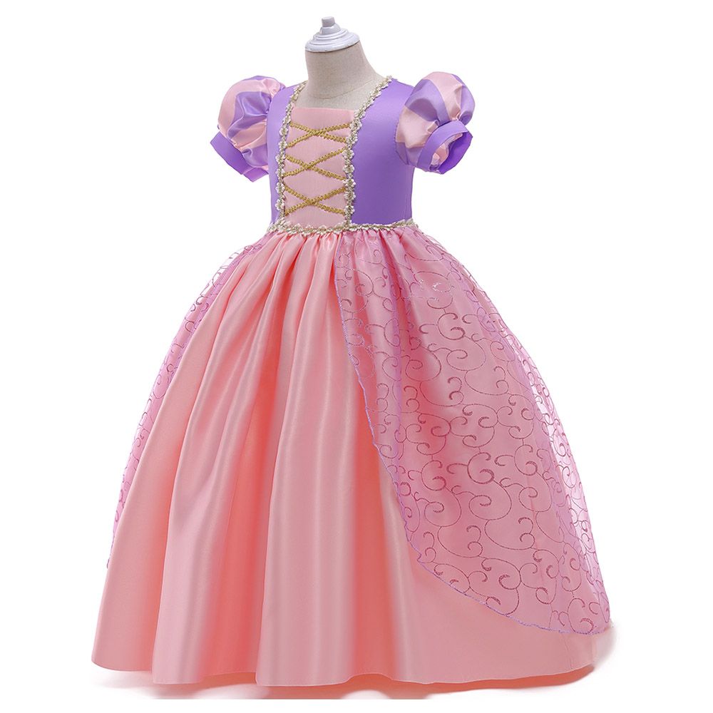 Sugar Rush - Square-Neck Short Sleeves Costume - Pink