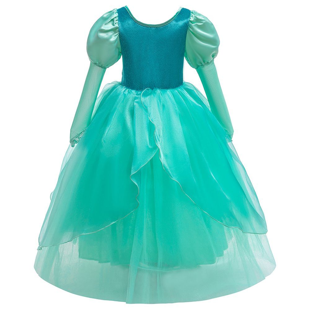 Sugar Rush - Appliqued Oyster Party Dress - Green