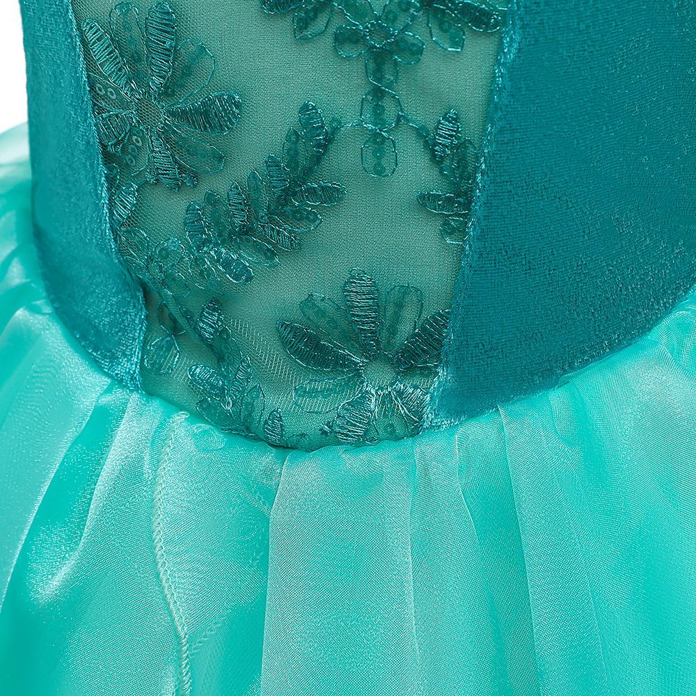 Sugar Rush - Appliqued Oyster Party Dress - Green