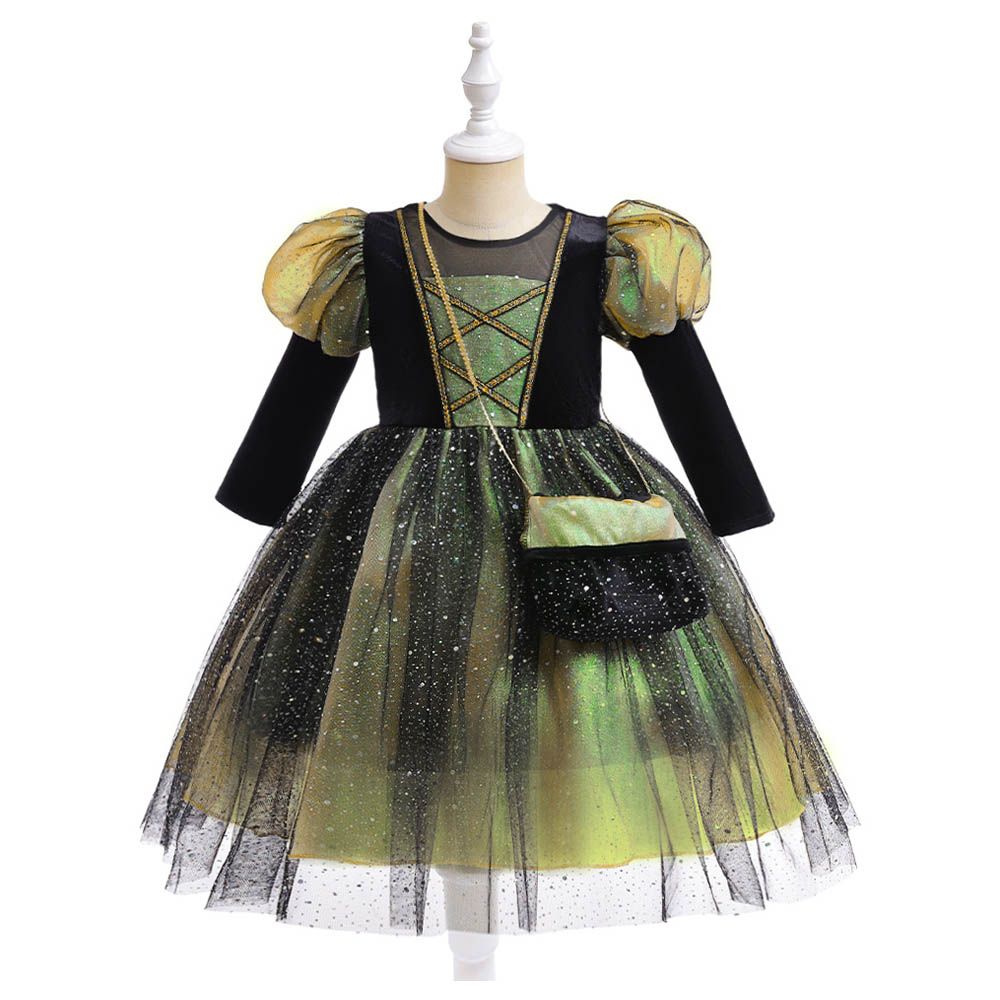 Sugar Rush - Square-Neck Halloween Party Dress - Green