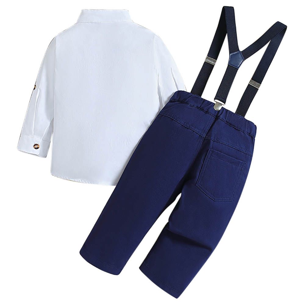 Sugar Rush - 2pc-set - Solid Classic Shirt & Pants - Navy Blue