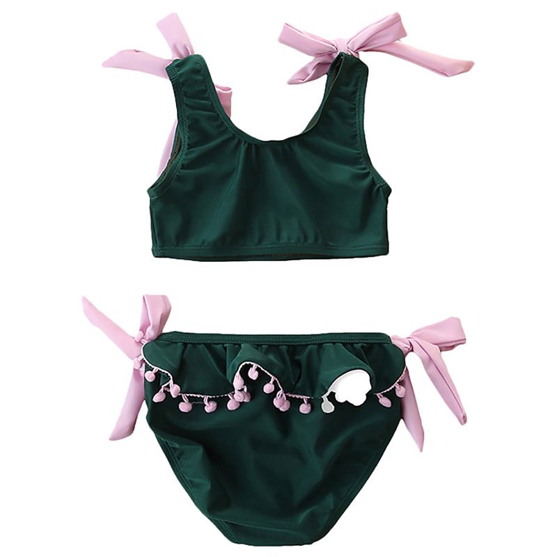 SUGAR RUSH - Round Neck Sleeveless Swimwear - Dark Green