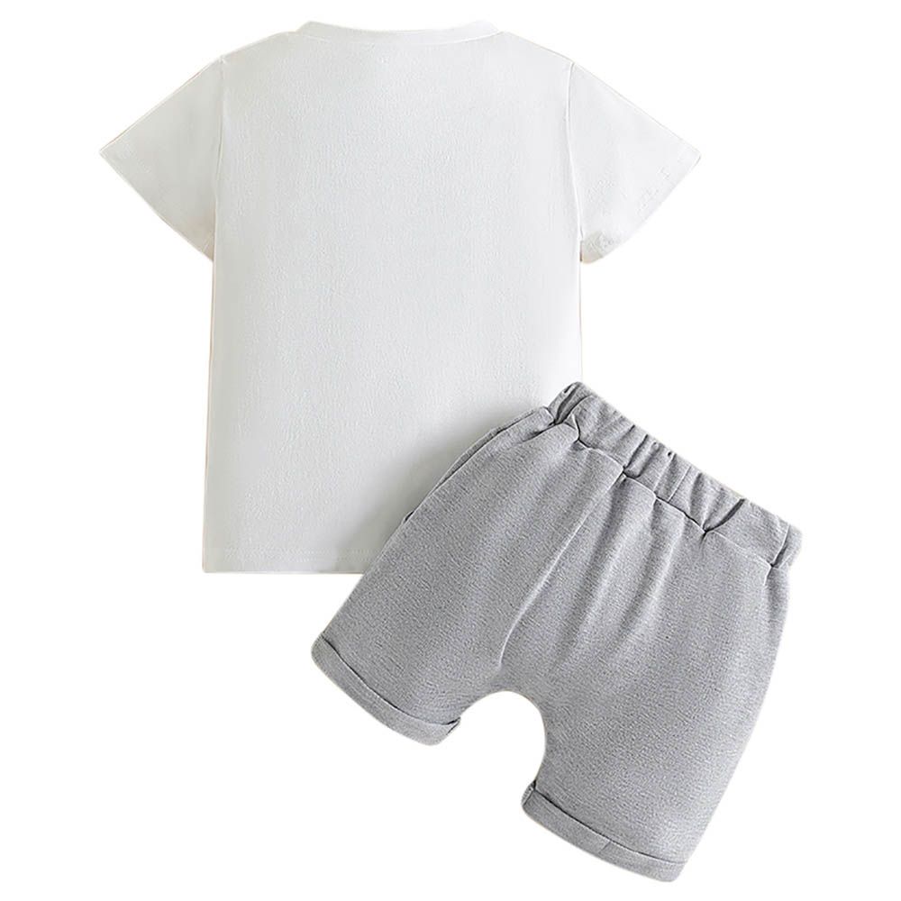 Sugar Rush - 2pc-Set - Short Sleeves T-Shirt & Shorts - Grey