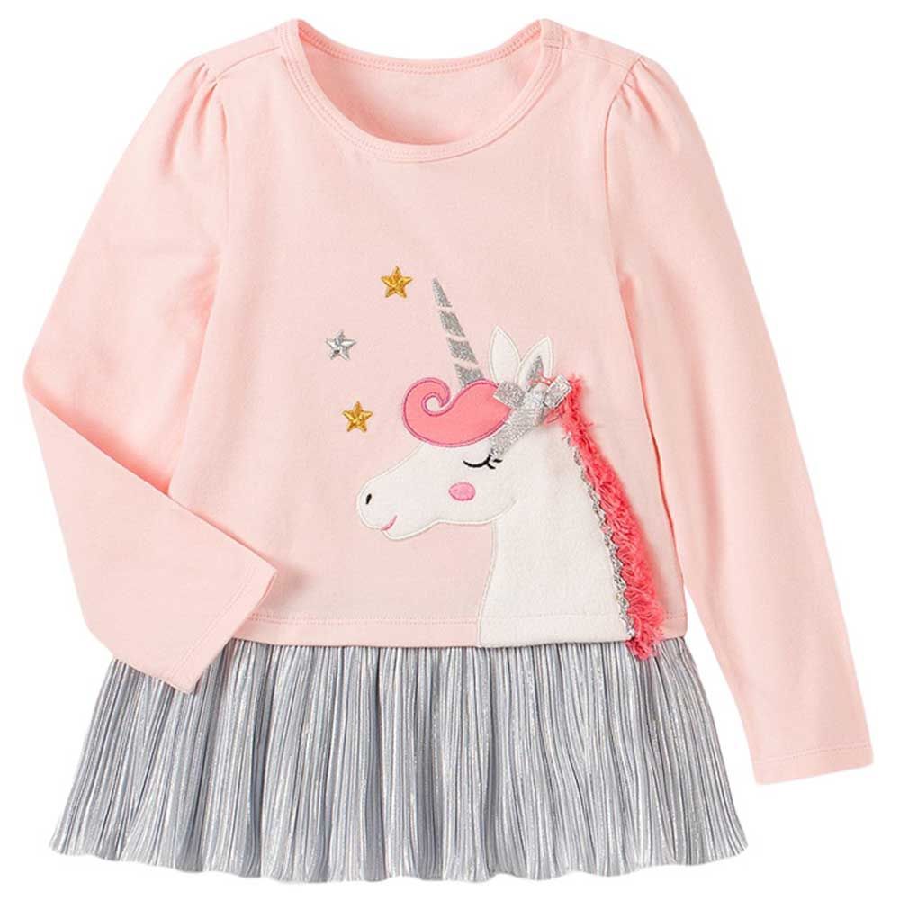 Sugar Rush - Round Neck Unicorn Dress - Pink