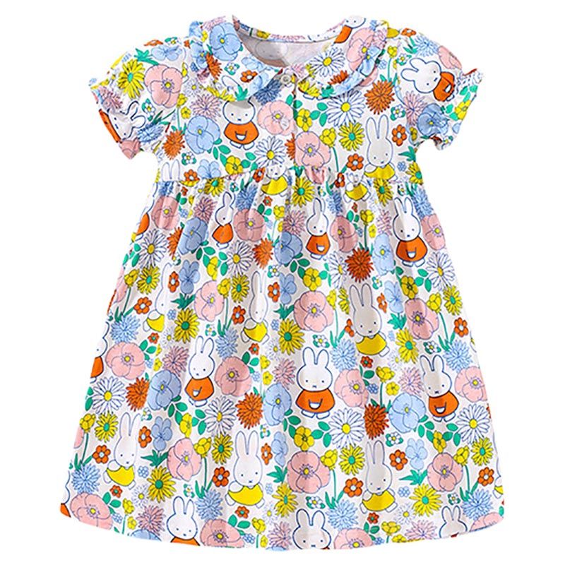 Sugar Rush - Printed Classic Short Sleeves Casual Dress