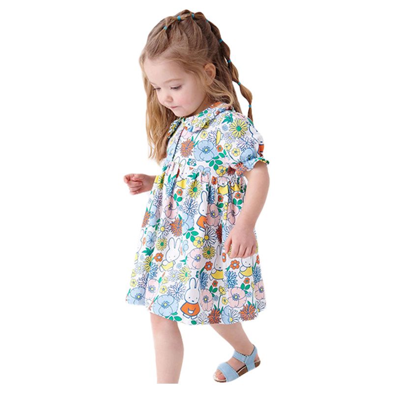 Sugar Rush - Printed Classic Short Sleeves Casual Dress