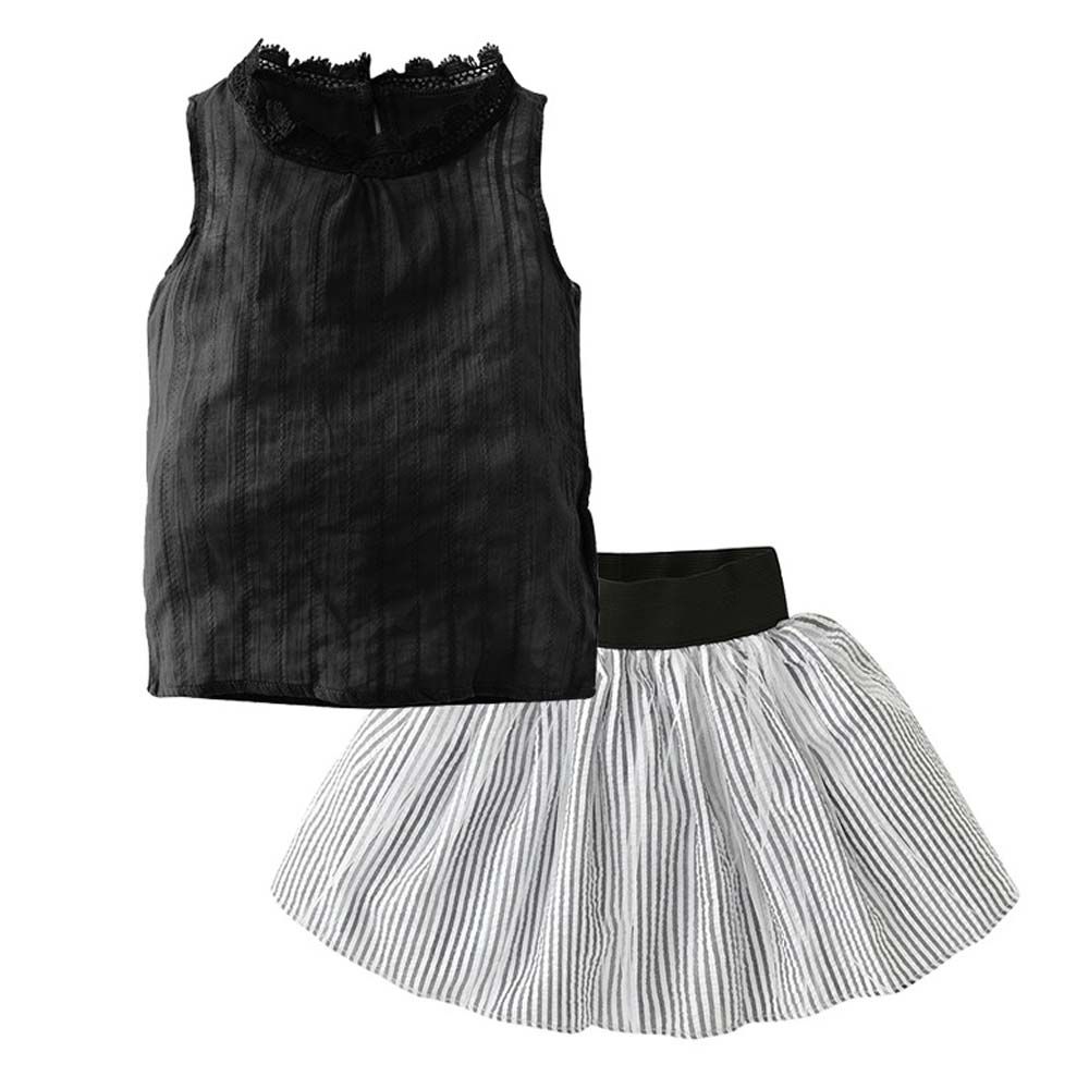 Sugar Rush - Solid Sleeveless Top & Skirt - 2pc-Set