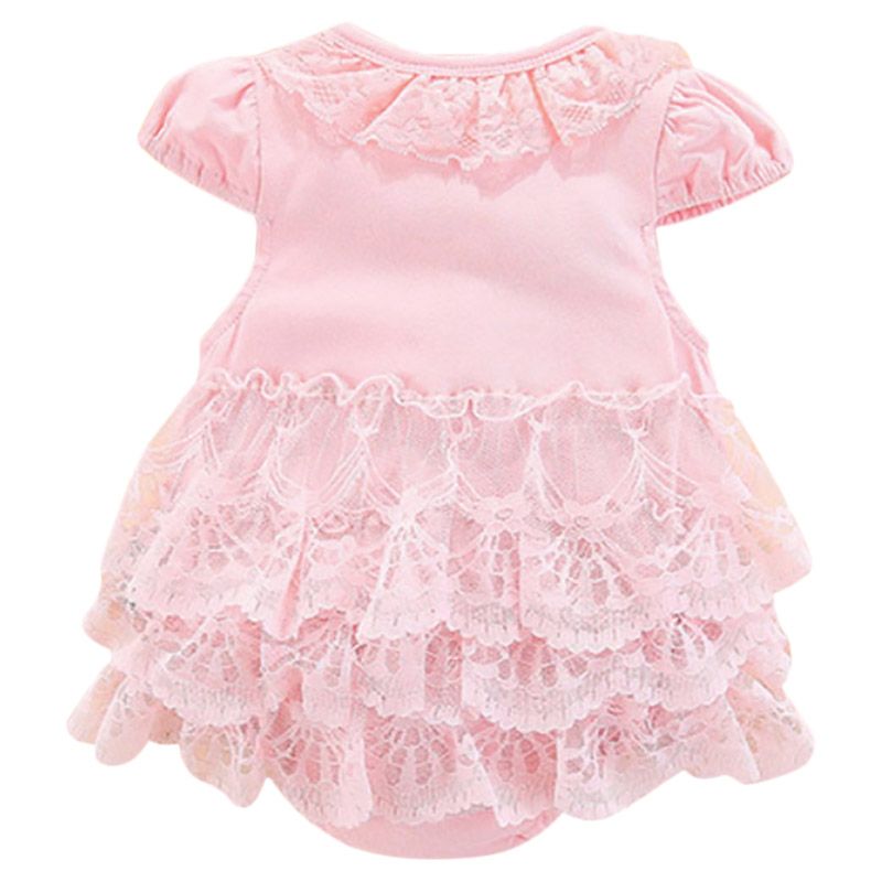 Sugar Rush - Frill Laced Romper - Pink