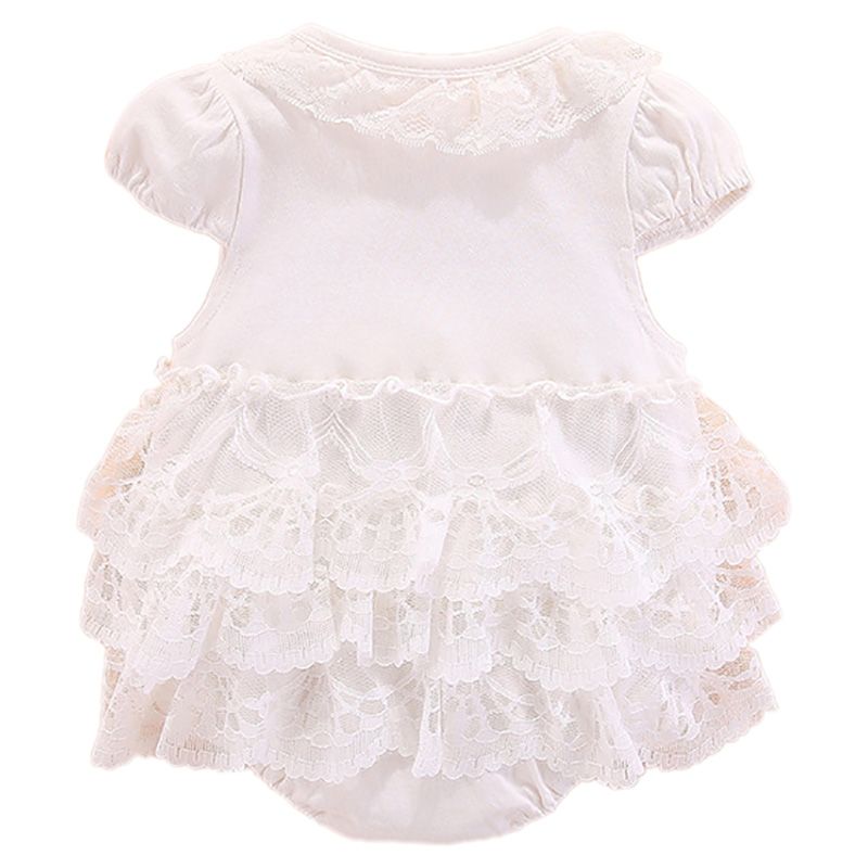 Sugar Rush - Frill Laced Romper - White