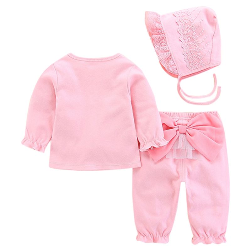 Sugar Rush - Laced Round Neck Combo Set - Pink