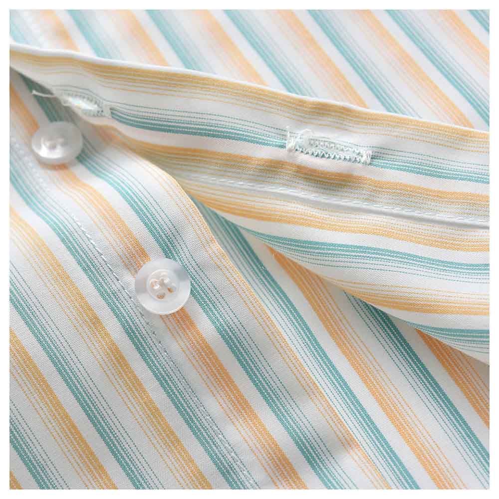 Sugar Rush - 2pc-set - Striped Short Sleeves Shirt & Pants - Blue