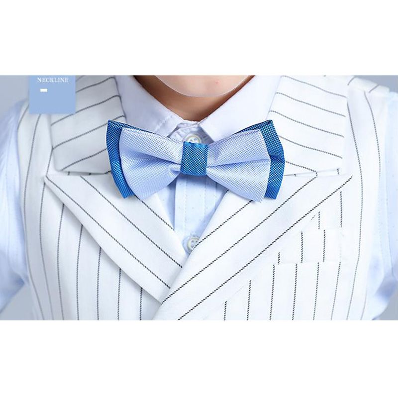 Sugar Rush - 3pc-set - Boys Striped Party Wear - White/Blue