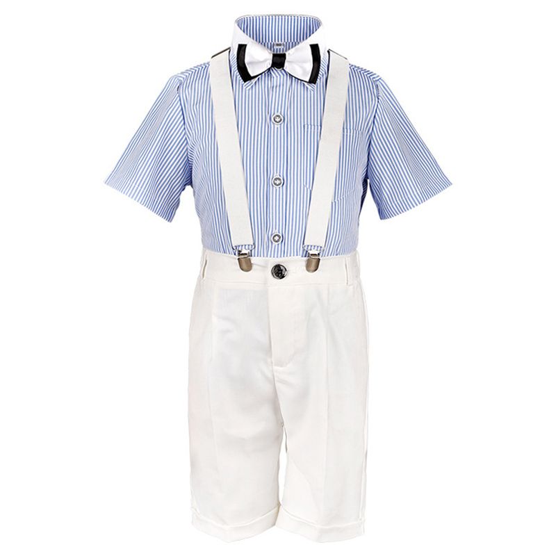 Sugar Rush - 2pc-set - Boys Striped Shirt & Pants - Light Blue