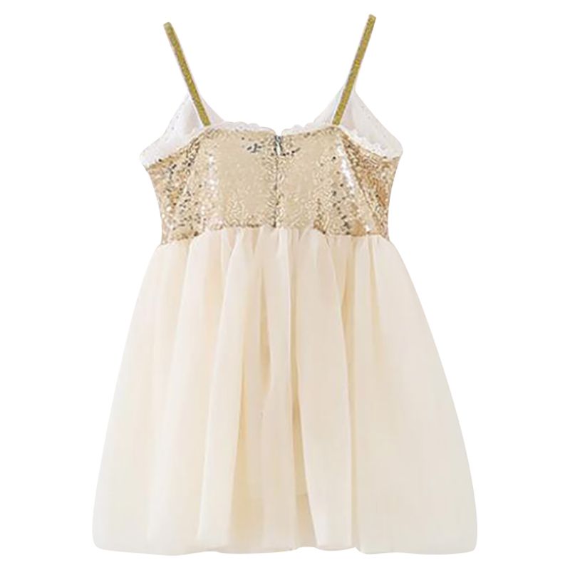 Sugar Rush - V Neck Sleeveless Party Dress - Champagne