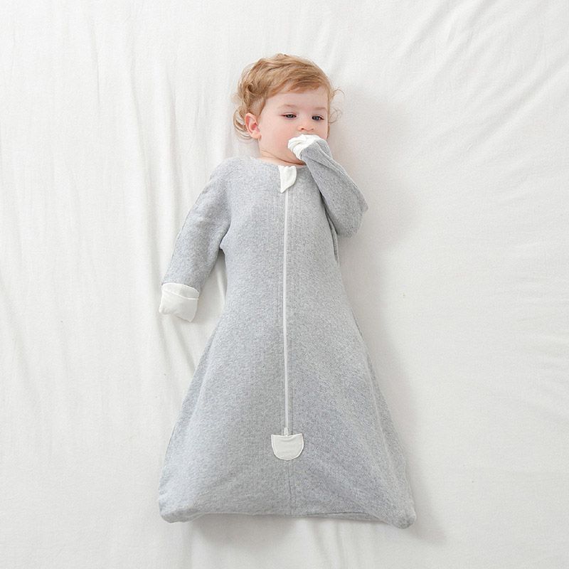 Tiny Toes - Baby Unisex Solid Long Sleeves Swaddle - Grey (Exclusive)