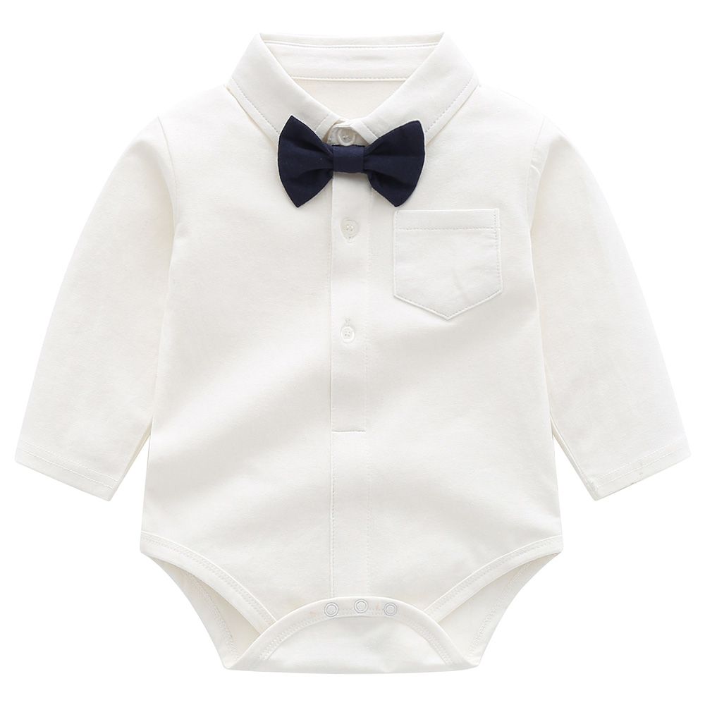 Sugar Rush - Solid Classic Full Sleeves Bodysuit - White