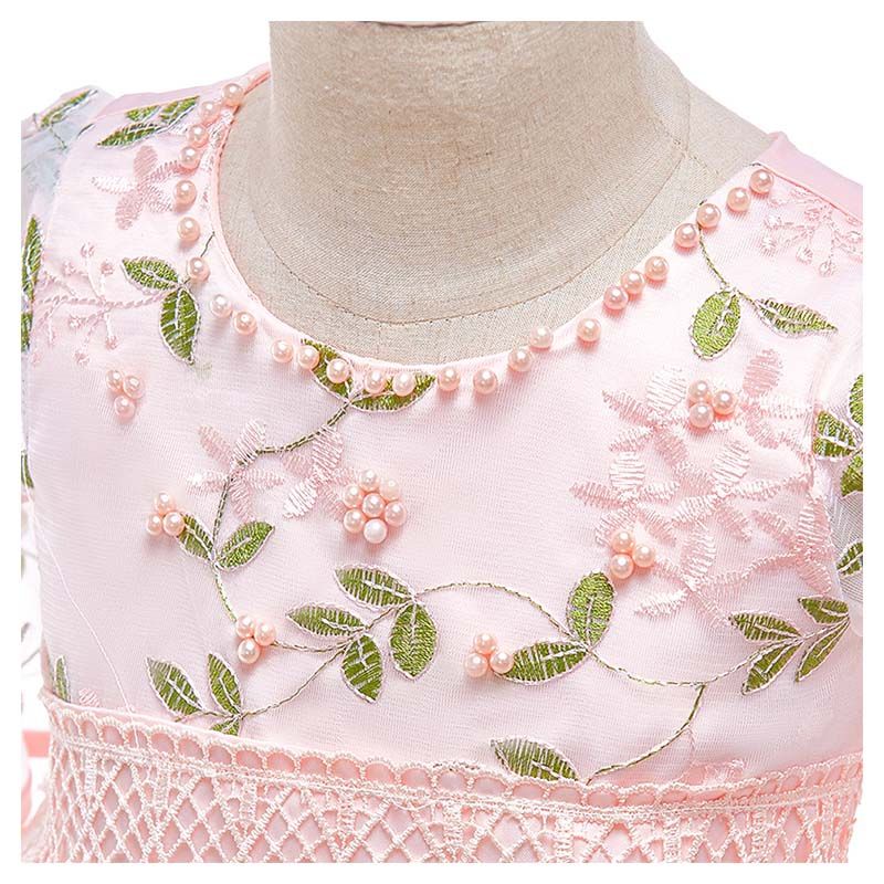 Sugar Rush - Flower Embroidered Wedding Dress - Pink